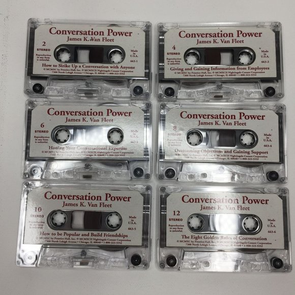 Nightingale Conant Conversation Power James K. Van Fleet 6 Cassettes Audio Tapes - Picture 5 of 7